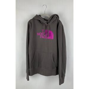 The North Face Washed Grey Hoodie Pullover Purple Womens Size Small